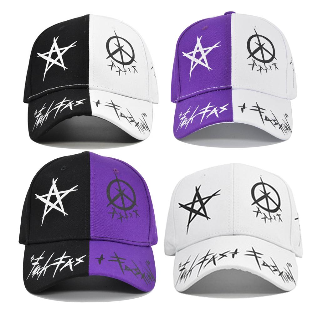 Berretti da Baseball Unisex Graffiti Viola e Nero Uomo Donna Hip Hop Cappello Moda Cappello da Sole Casual Cappelli Regolabili Cappello Snapback