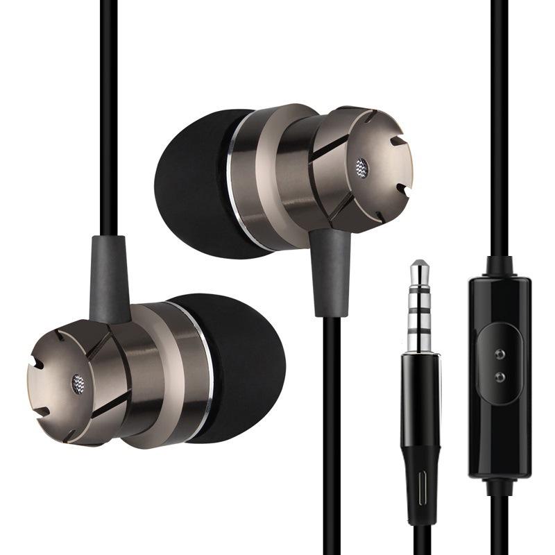 Turbine Heavy Bass In-Ear Headphones with Microphone and Wire Control - Universal for Mobile Phones