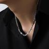 Stainless Steel Gray Color Glass Beaded Choker Necklaces for Women Men Personality Hiphop Necklaces All Saints' Day Jewelry Gift