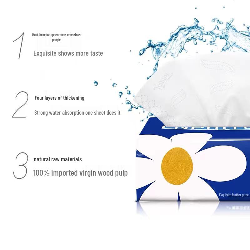 Wang Yibo Recommended Tempo Mini Series 4-Ply Facial Tissues, 80 Sheets