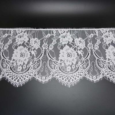 (3 Meter/Los) 27cm Weißes Wimpernspitzen-Spitzenstoff-Borten-Verzierung Liebe Hochzeitskleid-Accessoires