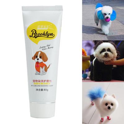 Crema Tinte para Pelo de Perro Bichón Gato Mascota Agente de Teñido Pomada Aseo Suministros de Belleza