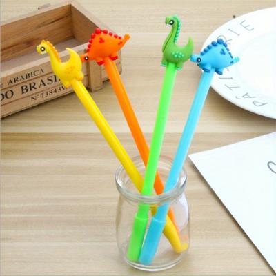 10pcs 0.5mm Cartoon Long-necked Dinosaur Shape Black Neutral Pen Student Learning Stationery