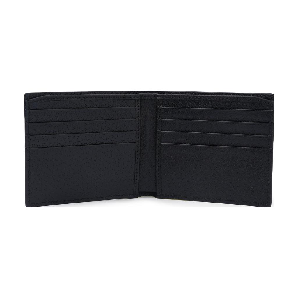 Gucci GG Marmont Logo Short Double Fold Leather Wallet Men Wallet Black 428726-DJ20T-1000