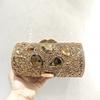 Borsa da sera formale da donna in oro con pietra grande Portamonete Clutch Borsa per feste e matrimoni Borse a mano e pochette di lusso da donna Diamante Cene