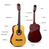 38"" Klasická akustická kytara 6 strun Dřevěná kytara pro studenty začátečníky (Dřevo)
