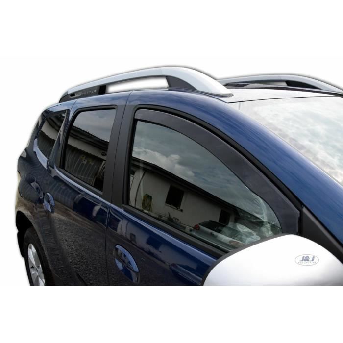 Air Deflectors - J&J AUTOMOTIVE - Dacia Duster 2 - Smoked - Easy Installation - Reinforced Acrylic