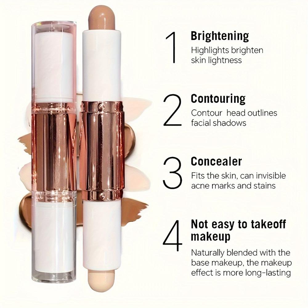 Stick contour à double extrémité pour le contour du nez, l'ombrage, la mise en valeur et l'amélioration du maquillage