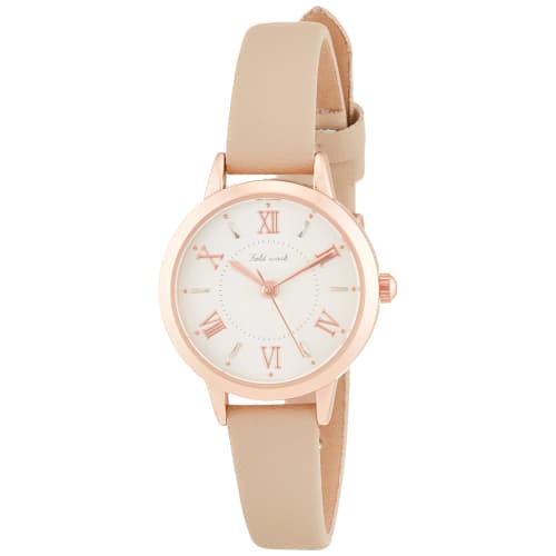 Fieldwork Analog Patre Watch, Pink Gold with Leather Strap, JN002-2, Women's, Gray