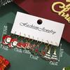 Personalized Jewelry Christmas Alloy Stud Earrings Christmas Hat Elk Point Diamond Christmas Tree Gingerbread Man Earrings