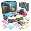 Portable Yarn Projects for Travel 59Pcs/Set Crochet Tools Kit, Ergonomic Hooks Accessories Set Craft Storage Case with Bag, Complete Tool Kit