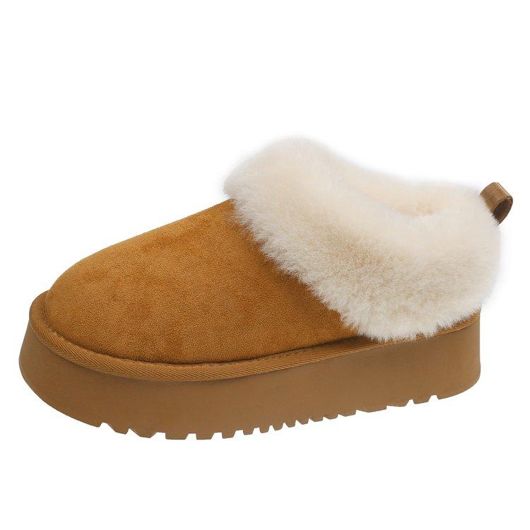 

Fleece and thicker~ Low-top thick-soled snow boots for women s 2025 winter new warm and heightening fluffy shoes cotton shoes 40