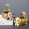 Cute Cartoon Small Animals Succulent Plants Flower Pot Resin Office Creative Balcony Desktop Dog