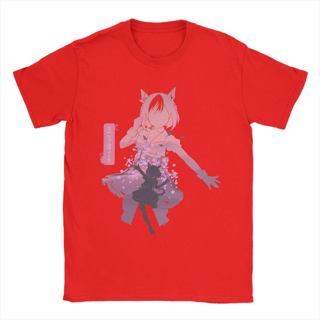 Funny Special Week Uma Musume Anime TShirt for Unisex Round Neck Cotton T Shirt  Short Sleeve Tees Classic Clothes