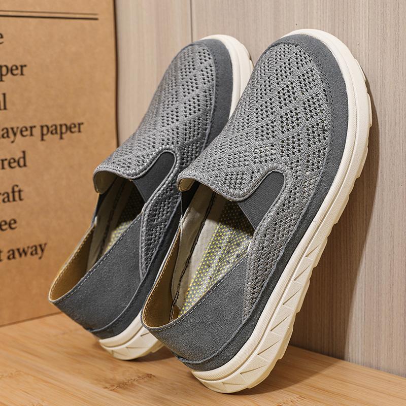 Breathable Mesh Men Sneakers Slip On Summer Shoes For Men Sport Shoes Light Weight Cushioning Training Tennis Plus Size 38-47