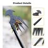 2PCS Weed Puller Tool Weeding Artifact 4 Teeths Dual Purpose Manual Weeders