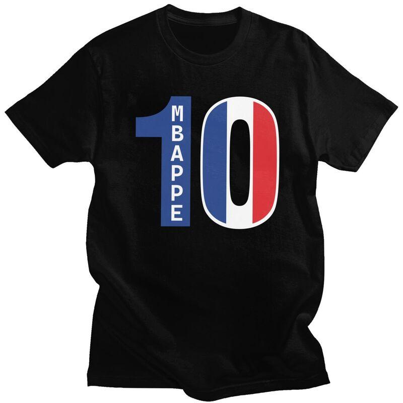 

Custom Soccer Gift Mbappes 10 Pattern T Shirts Men Pure Cotton Tees Football Lover Tshirts Fashion T-shirt Clothing - Men s S... S разноцветный