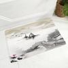 Chinese Ink Painting Floor Mat for Living Room Bedroom Kitchen Decor Non-Slip Carpet Landscape Print Doormat Soft Bathroom Mats
