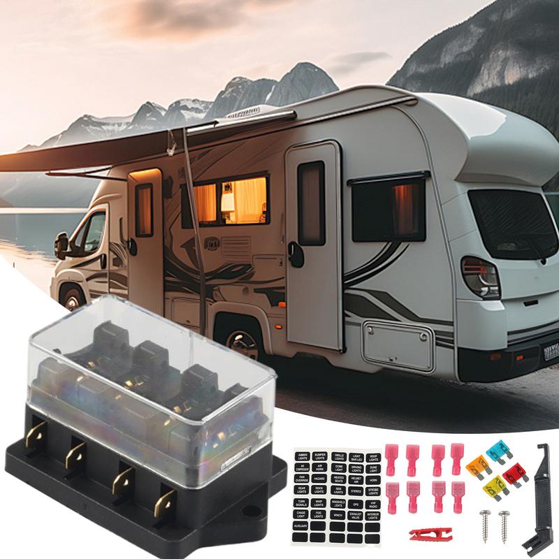 Car Fuse Box Circuit Block For Vehicle High-Temperature Resistant Multi-way Fuse Box For Overload And Short-Circuit Prevention