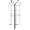 VEVOR Trädgårdsgaller, 180 x 52,5 cm Rosgaller, 2-pack Trädgårdsblomma Rosgaller med Pulverlackerad Yta & Praktisk Låsmekanism