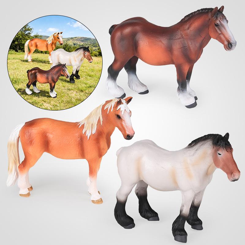 Children's Animal Model Toy: Horse Series - Dutch Draft & Tennessee Walking Horse