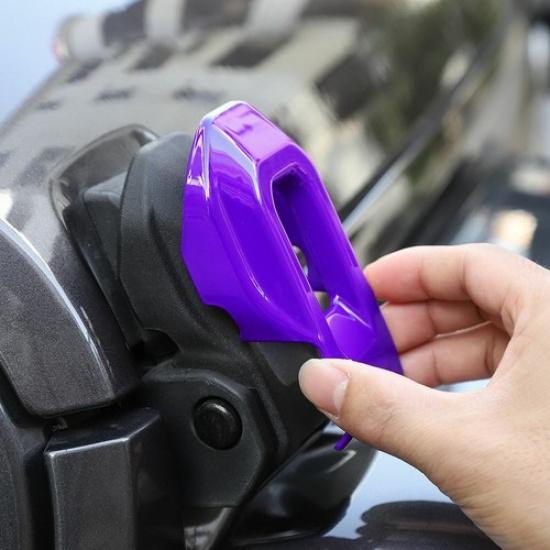 Purple Car Front Engine Hood Cover Lock Buckle Trim for Jeep Wrangler JL JT 18+
