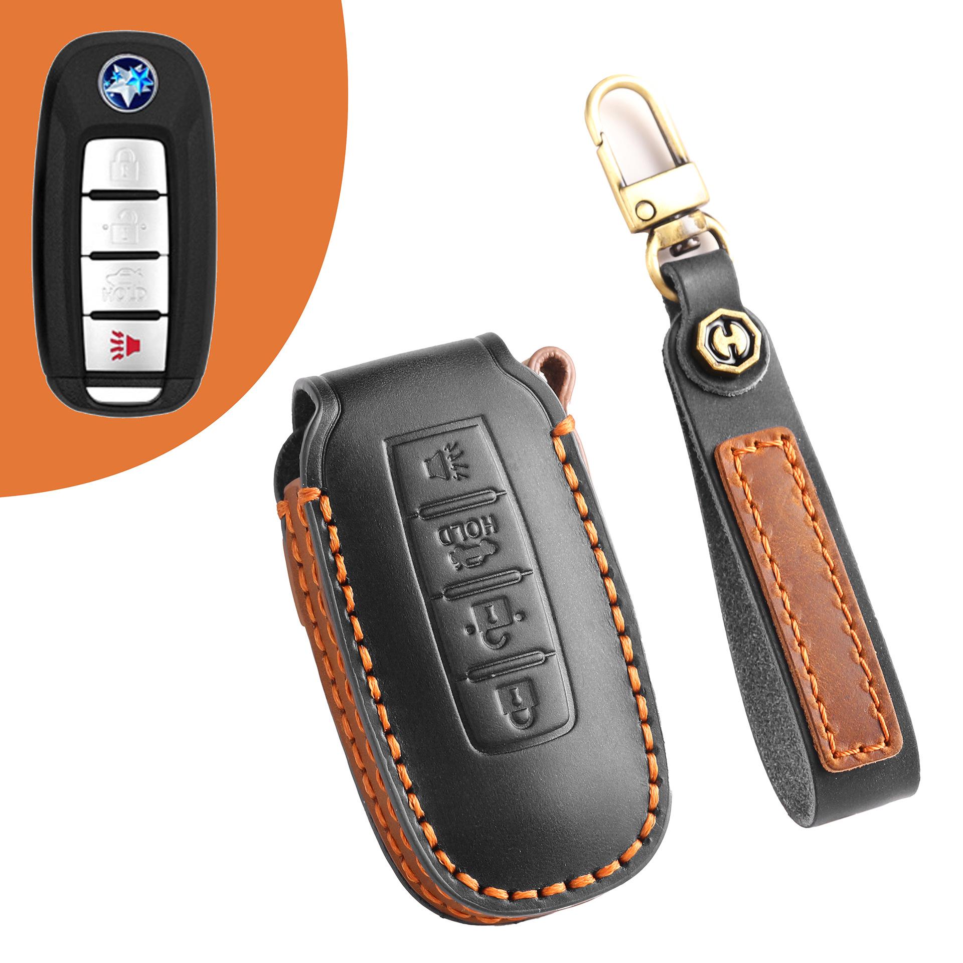 

Suitable for Dongfeng Qichen t90 key set D60 special t70 new t60 car leather key case ring чёрный