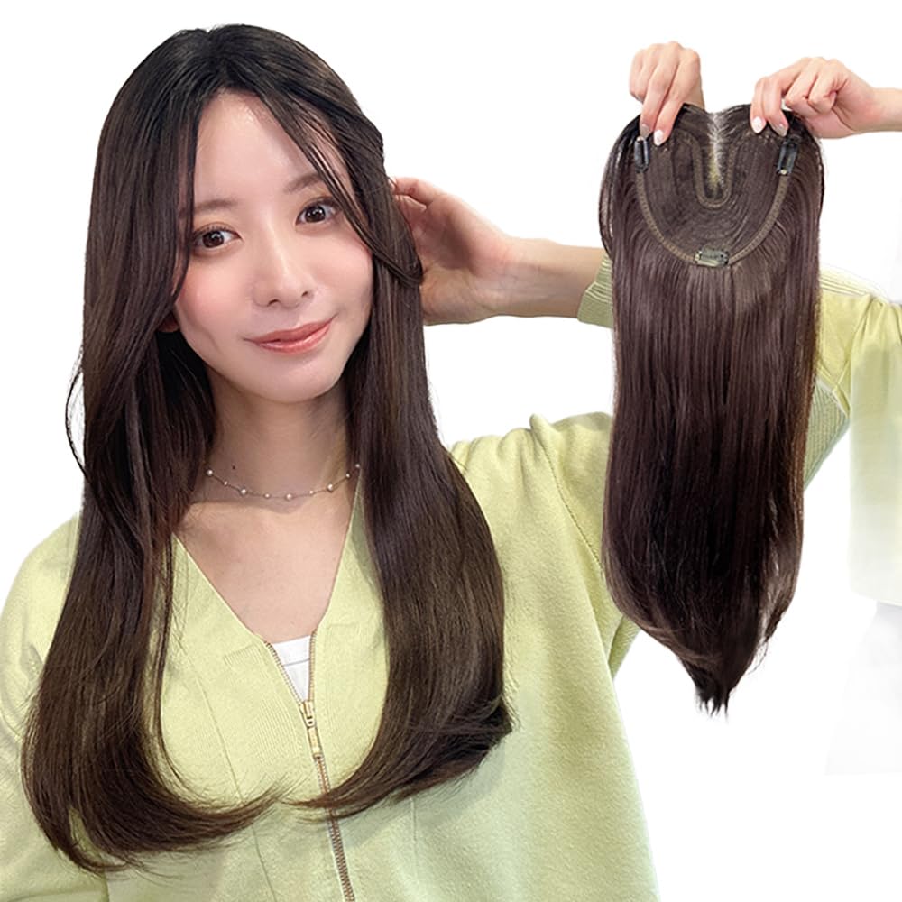 

AQUADOLL Women s Long Hand-Tie Hairpiece with Whorl and No Bangs, Lace Front, NBR-Z Natural Brown Print, wgt107NBR-Z