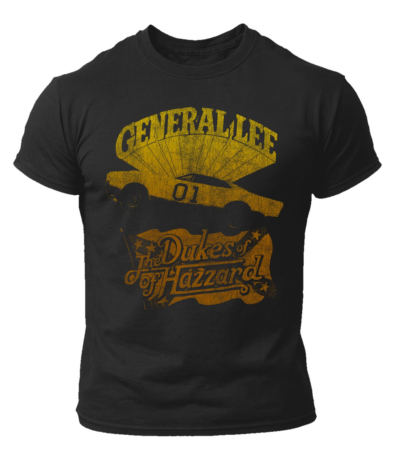Vintage Style Dukes of Hazzard T-shirt – General Lee 01 Muscle Car Graphic S