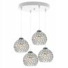 LAMPE SUSPENDUE UNIQUE CHANDELIER CHROME CRISTAL