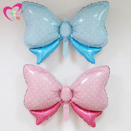 10Pcs Bow-knot Balloons Creative Shape Vibrant Color Stunning Visual Effect Anti-explosion Extra-large Shiny Bow-knot Party Balloons Decorations
