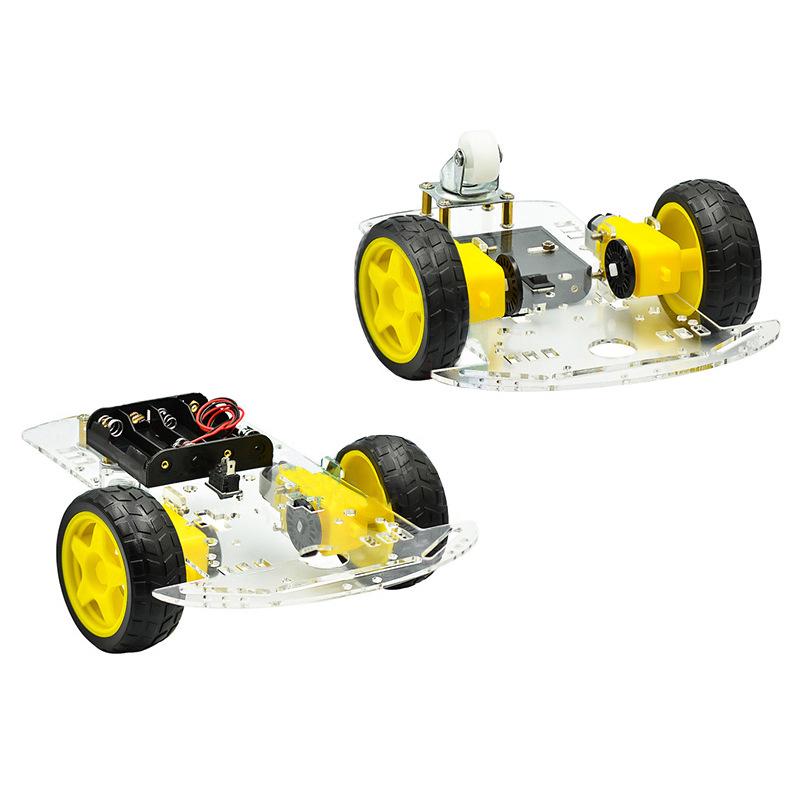 2WD Smart Car Chassis with Line Following and Battery Box (Acrylic Plate)