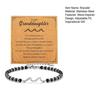 Unisex Wave Bracelet Adjustable Beaded Bracelet Friendship Bracelet Jewelry Gift with Inspirational Card for Family