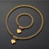 2 Pieces Of Women's Creative Pearl Love Necklace With Bracelet Zircon Set For Weddings, Banquets, Parties, Festivals, Gifts8162