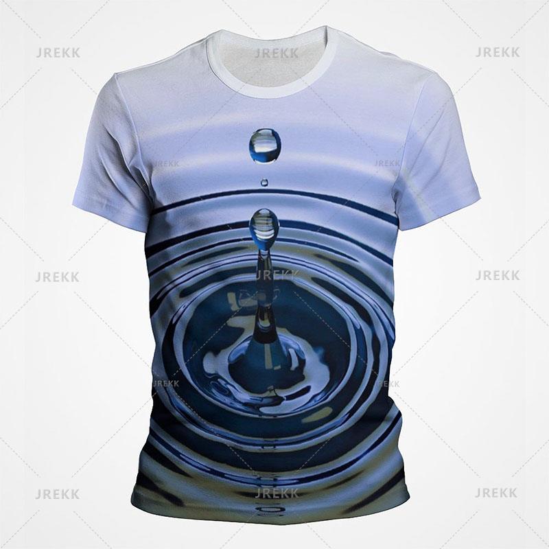 

Creative Water Flower Printing T Shirt Summer Fashion Streetwear Men Tops Breathable Casual Women Boy Girl Kids Popular T-shirt 6XL