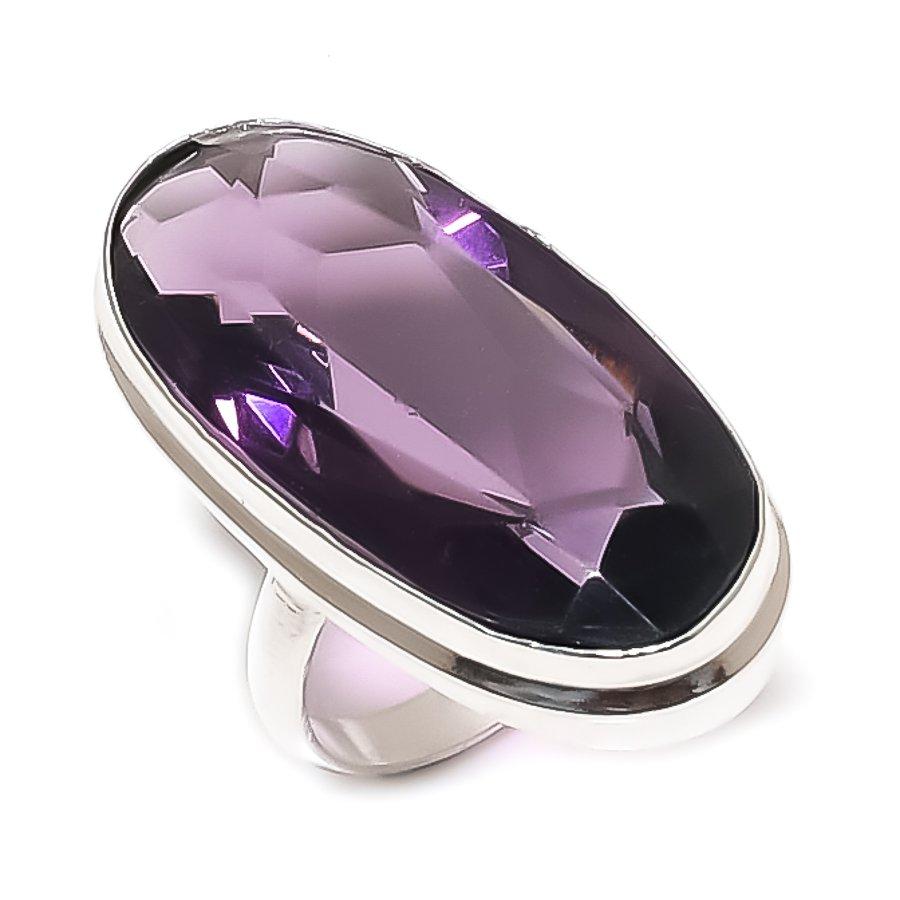 

Amethyst Gemstone Handmade 925 Sterling Silver Jewelry Ring Size 5.5 R3y40