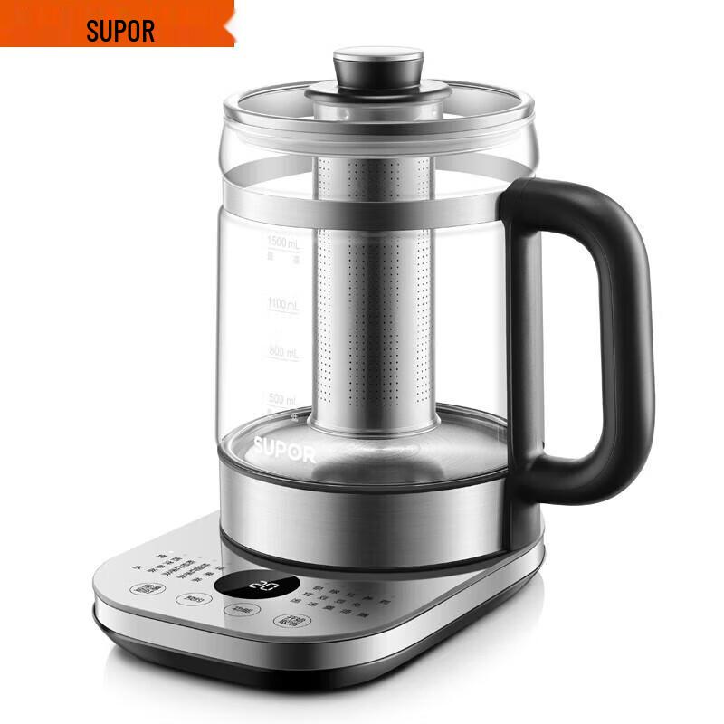 SUPOR 1.5L Multi-functional Glass Health Kettle CN plug (adapter included)
