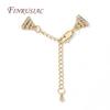 18K Gold Plated Extension Chain with Spring Clasp,2/3 Rows Pearl Necklaces Making,Tail Chain Connector Jewelry Accessories