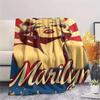 1PC Marilyn Monroe  Print FlAannel Blanket, High quality Comfortable for All Seasons, Home Decor, Warmth and Comfort