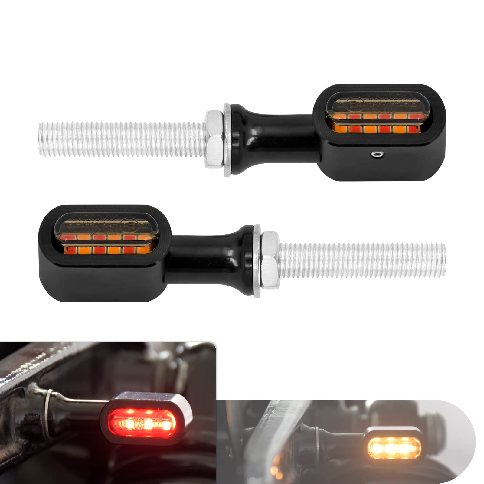 HDBUBALUS Motorcycle LED Rear Turn Signal Brake Light Indicator Turn жёлтый