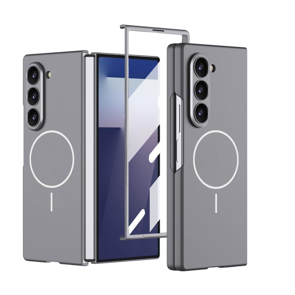 Ultra-thin Built-in Magnetic Ring with Tempered Glass Front Film Case for for Samsung Galaxy Z Fold 7 Fold7 Camera Protect Cover