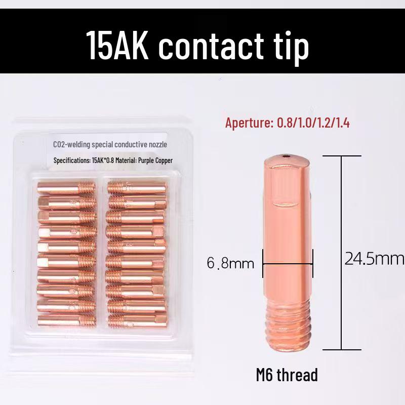 

Chromium Zirconium Copper MIG Welding Contact Tip for 15AK/24.36KD/501D Nozzle – Binzel Compatible