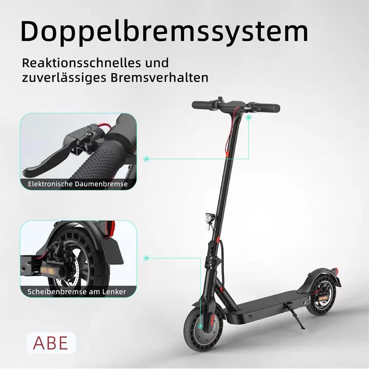 ABE E9TMAX Electric Scooter 500W Motor 10Ah, 10'' Honeycomb Tires Front Drive Rear Suspension, Max Speed 20KM/H 35-40KM Range Adult Electric Scooters