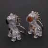 Cute Transparent Dog Hair Storage Cute Pendant Keychain Bag Pendant Couple Car Key Chains Jewelry Souvenir Collection Gift
