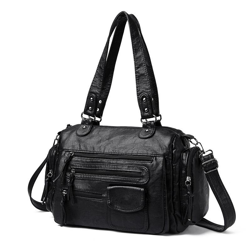 Multi-pocket Motorcycle Bag, High-end Texture, Fashionable Commuting Single-shoulder Crossbody Handbag