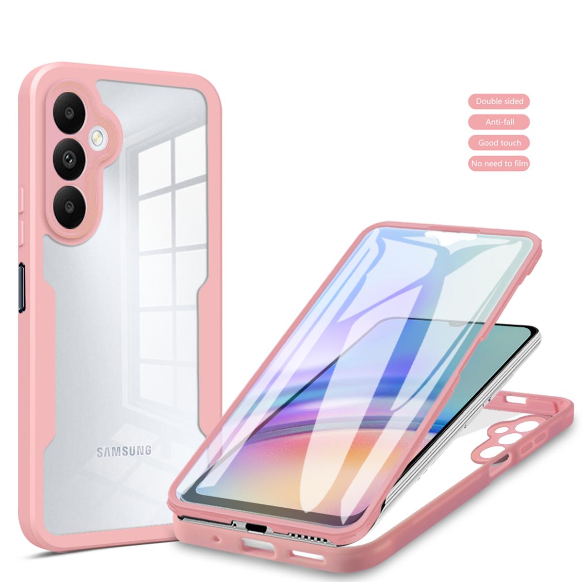 Чехол для Samsung A57 Чехол Galaxy A37 A56 A36 A27 A26 Чехол для защиты всего тела Защитный двусторонний чехол Funda Coque Capa Galaxy A26 beige
