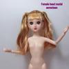 30cm 11-inch BJD Doll with Blinking Real Eyes, Changeable Clothes, DIY Options, and Bonus Head