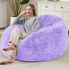 Comfy Soft Fluffy Plush Lazy Sofa Cover Large Size Round Bean Bag Chair Cover Cozy Colorful Beanbag Sofa Cover Dorm Room