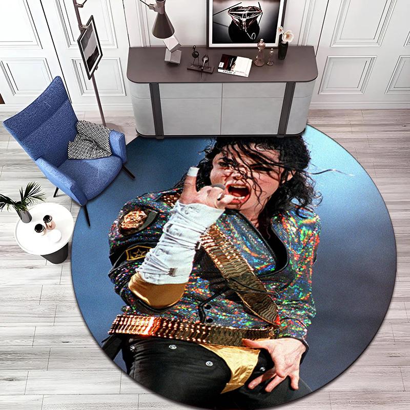 Renowned American Grammy Award Winning Singer Michael Jackson's Circular Carpet Is Soft, Home, Bedroom, Door Mat Decoration, and Non Slip Carpet F1