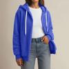 Damenmode Nähen Lose Hoodies Langarm Plüsch Reißverschluss Mantel